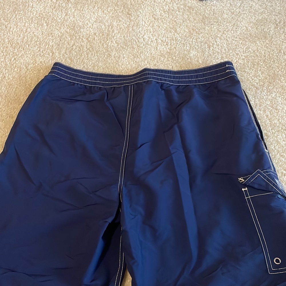 Polo Ralph Lauren Navy Blue Cargo Pocket Swim Trunks Mens Size Large - Picture 5 of 7